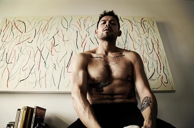A picture of David Castaneda has inked a lot of tattoos on his body.